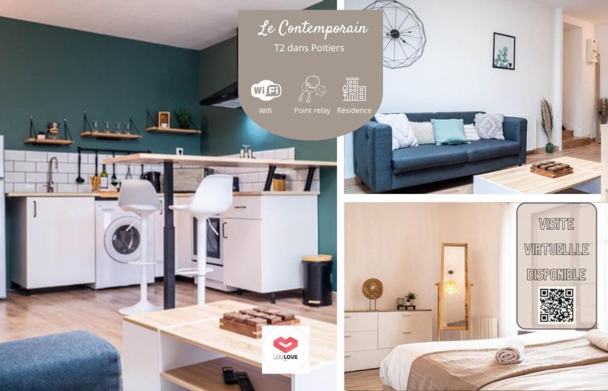 Le Contemporain - Bel Appartement T2 A Poitiers Bagian luar foto